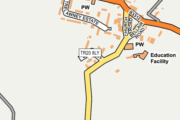 TR20 8LY map - OS OpenMap – Local (Ordnance Survey)