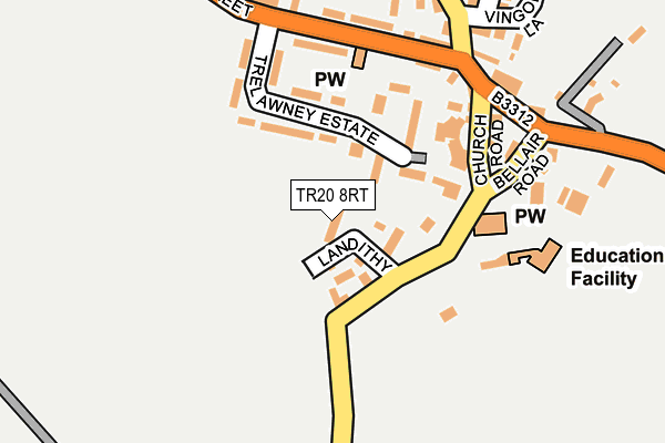 TR20 8RT map - OS OpenMap – Local (Ordnance Survey)