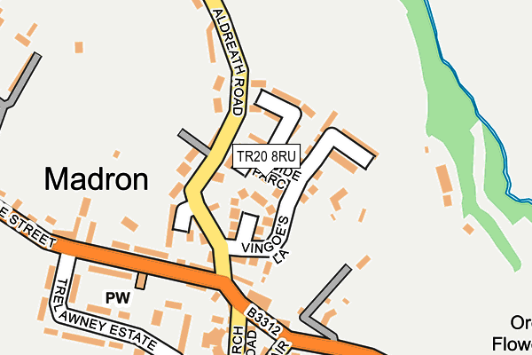 TR20 8RU map - OS OpenMap – Local (Ordnance Survey)