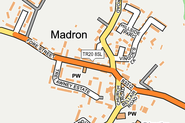 TR20 8SL map - OS OpenMap – Local (Ordnance Survey)