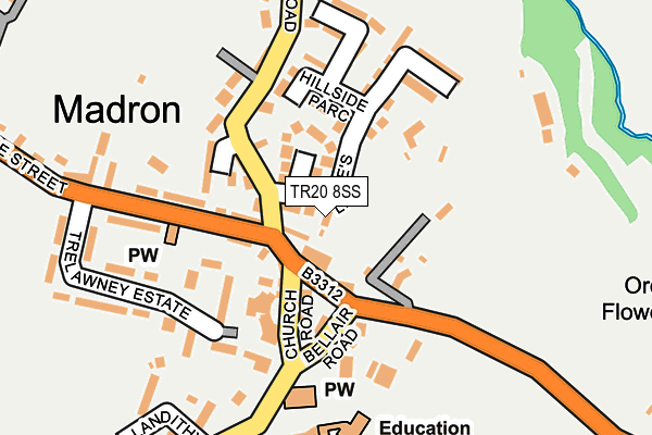 TR20 8SS map - OS OpenMap – Local (Ordnance Survey)