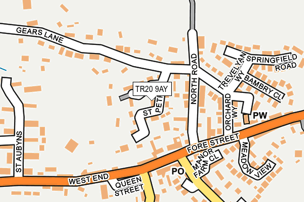 TR20 9AY map - OS OpenMap – Local (Ordnance Survey)