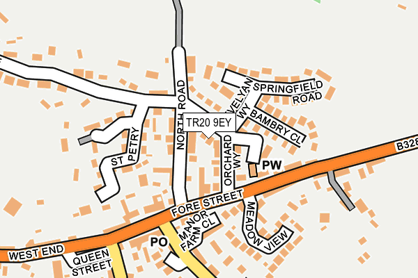 TR20 9EY map - OS OpenMap – Local (Ordnance Survey)