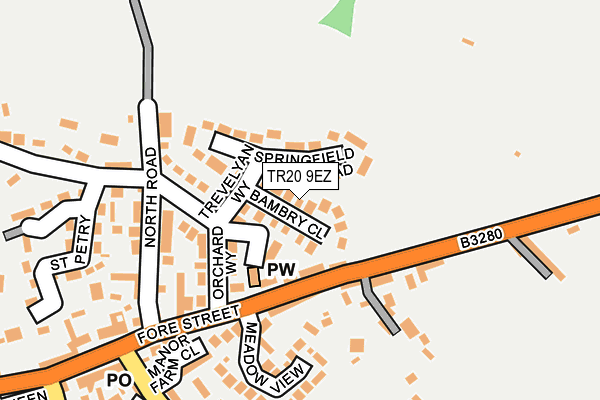 TR20 9EZ map - OS OpenMap – Local (Ordnance Survey)