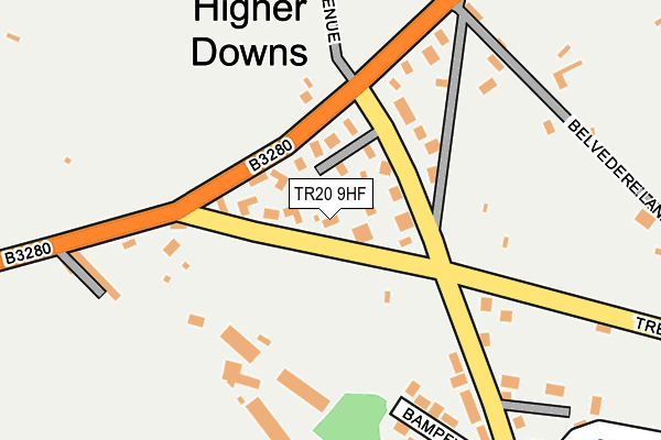 TR20 9HF map - OS OpenMap – Local (Ordnance Survey)