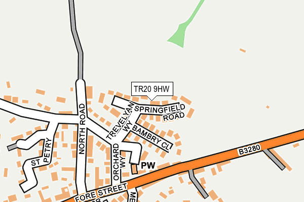 TR20 9HW map - OS OpenMap – Local (Ordnance Survey)