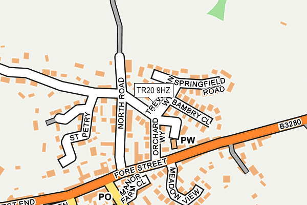 TR20 9HZ map - OS OpenMap – Local (Ordnance Survey)