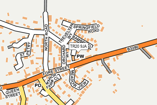 TR20 9JA map - OS OpenMap – Local (Ordnance Survey)