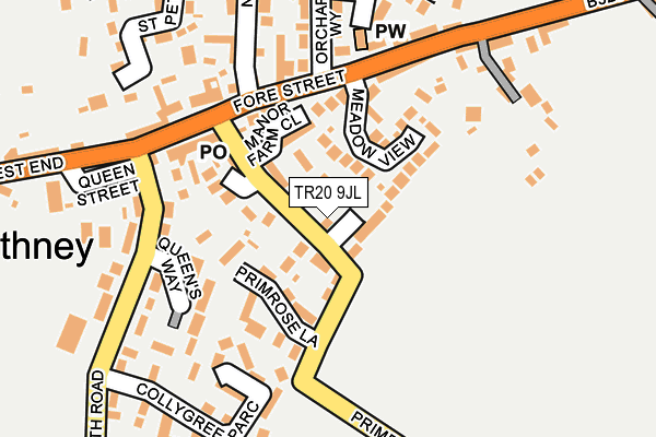 TR20 9JL map - OS OpenMap – Local (Ordnance Survey)