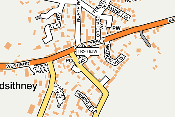 TR20 9JW map - OS OpenMap – Local (Ordnance Survey)