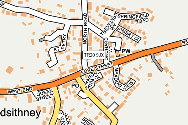 TR20 9JX map - OS OpenMap – Local (Ordnance Survey)