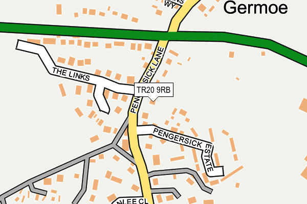 TR20 9RB map - OS OpenMap – Local (Ordnance Survey)