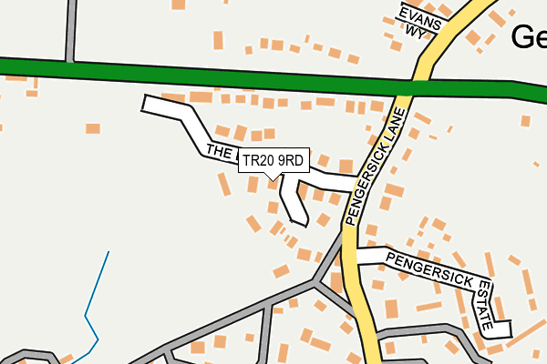 TR20 9RD map - OS OpenMap – Local (Ordnance Survey)