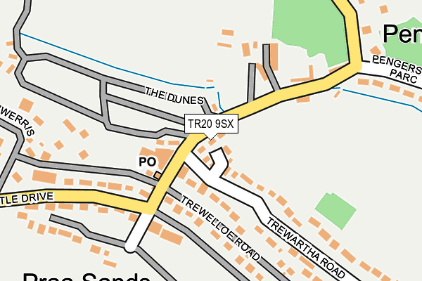 TR20 9SX map - OS OpenMap – Local (Ordnance Survey)