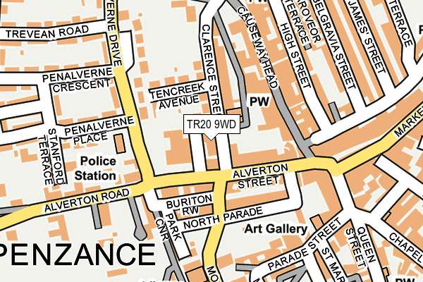 TR20 9WD map - OS OpenMap – Local (Ordnance Survey)