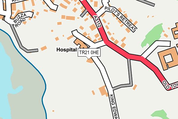 TR21 0HE map - OS OpenMap – Local (Ordnance Survey)