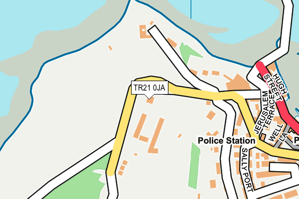 TR21 0JA map - OS OpenMap – Local (Ordnance Survey)