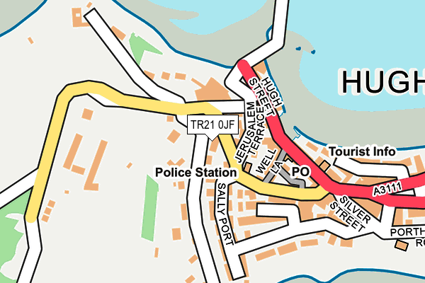 TR21 0JF map - OS OpenMap – Local (Ordnance Survey)