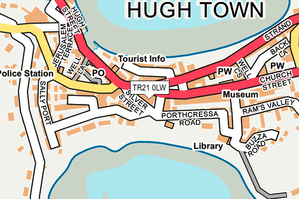 TR21 0LW map - OS OpenMap – Local (Ordnance Survey)