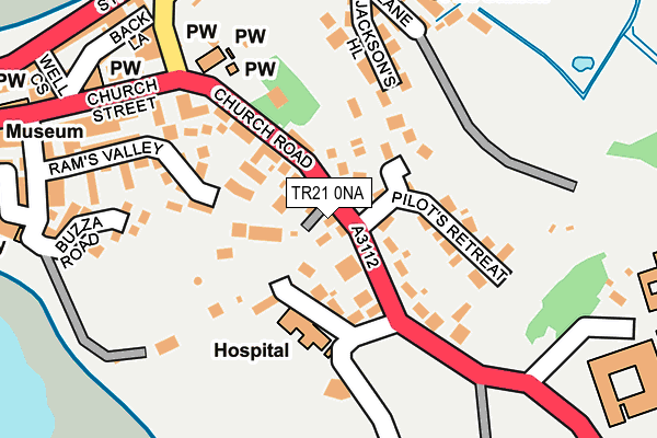 TR21 0NA map - OS OpenMap – Local (Ordnance Survey)