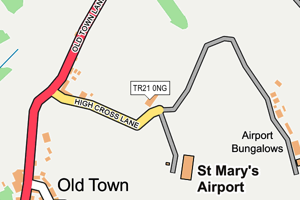 TR21 0NG map - OS OpenMap – Local (Ordnance Survey)