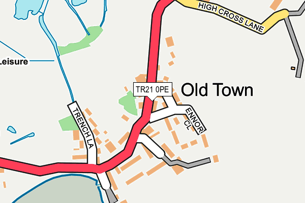 TR21 0PE map - OS OpenMap – Local (Ordnance Survey)