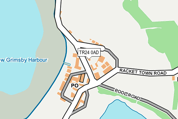 TR24 0AD map - OS OpenMap – Local (Ordnance Survey)