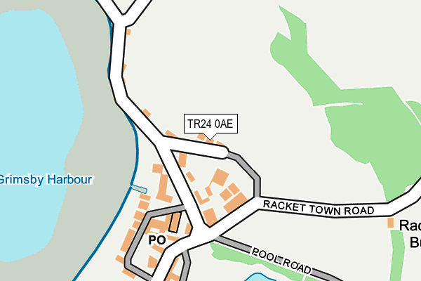 TR24 0AE map - OS OpenMap – Local (Ordnance Survey)