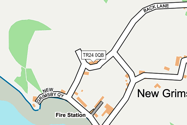 TR24 0QB map - OS OpenMap – Local (Ordnance Survey)