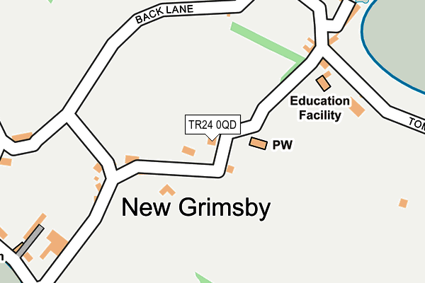 TR24 0QD map - OS OpenMap – Local (Ordnance Survey)