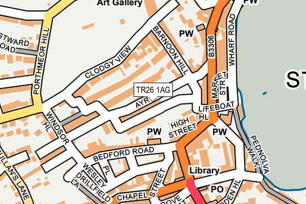 TR26 1AG map - OS OpenMap – Local (Ordnance Survey)