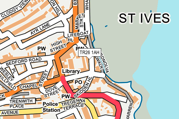 TR26 1AH map - OS OpenMap – Local (Ordnance Survey)