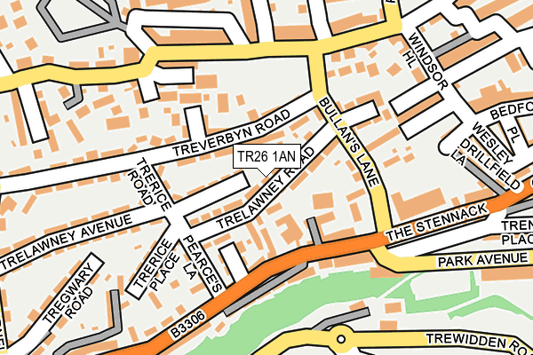 TR26 1AN map - OS OpenMap – Local (Ordnance Survey)
