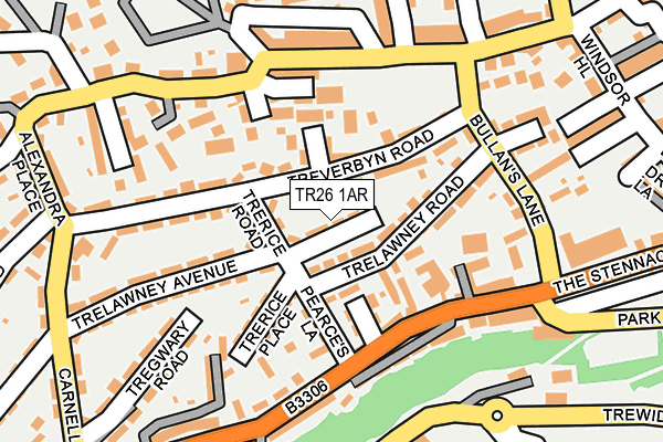 TR26 1AR map - OS OpenMap – Local (Ordnance Survey)