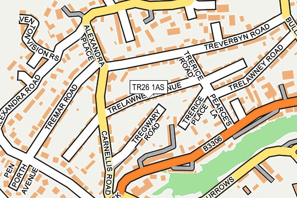TR26 1AS map - OS OpenMap – Local (Ordnance Survey)