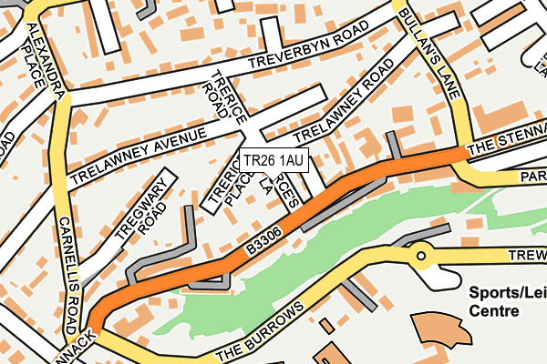 TR26 1AU map - OS OpenMap – Local (Ordnance Survey)