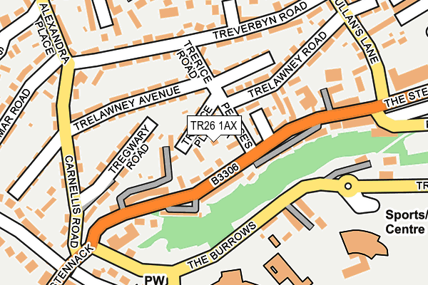TR26 1AX map - OS OpenMap – Local (Ordnance Survey)
