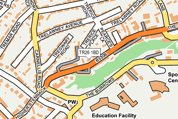 TR26 1BD map - OS OpenMap – Local (Ordnance Survey)