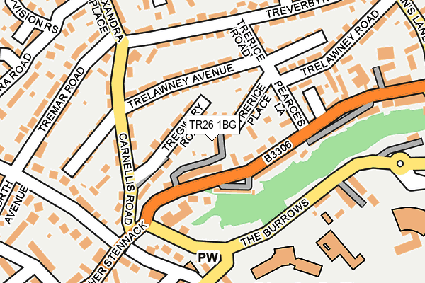 TR26 1BG map - OS OpenMap – Local (Ordnance Survey)