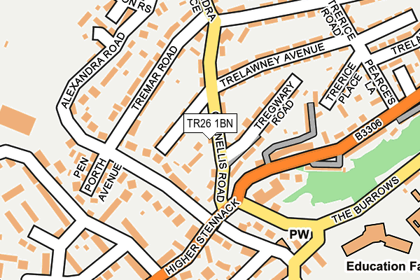 TR26 1BN map - OS OpenMap – Local (Ordnance Survey)