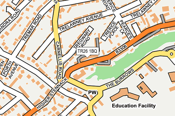 TR26 1BQ map - OS OpenMap – Local (Ordnance Survey)