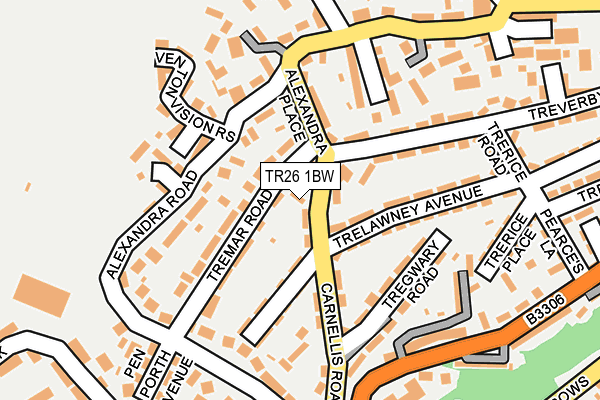 TR26 1BW map - OS OpenMap – Local (Ordnance Survey)