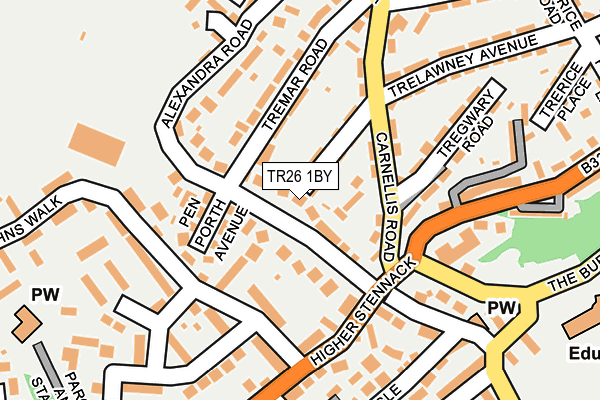 TR26 1BY map - OS OpenMap – Local (Ordnance Survey)