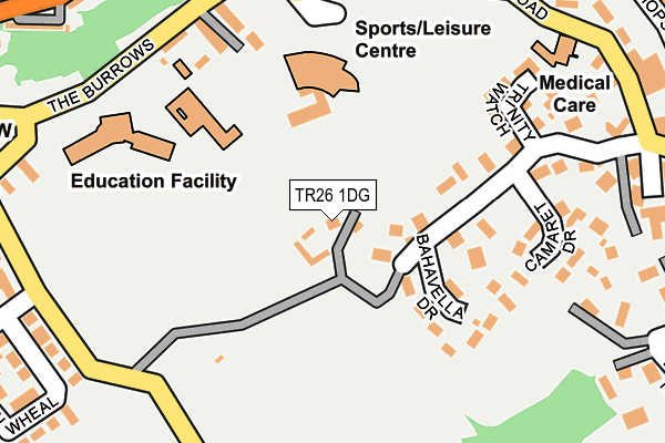 TR26 1DG map - OS OpenMap – Local (Ordnance Survey)