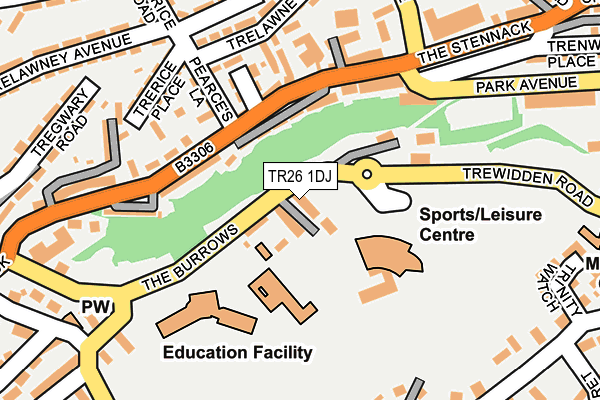 TR26 1DJ map - OS OpenMap – Local (Ordnance Survey)