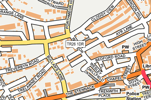 TR26 1DR map - OS OpenMap – Local (Ordnance Survey)