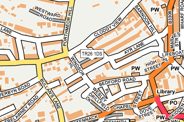 TR26 1DS map - OS OpenMap – Local (Ordnance Survey)