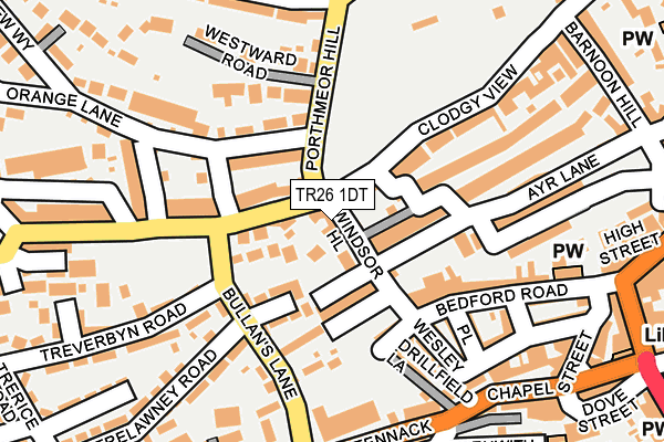 TR26 1DT map - OS OpenMap – Local (Ordnance Survey)