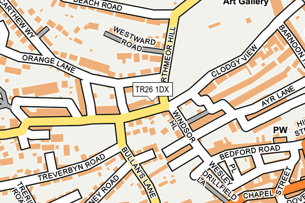 TR26 1DX map - OS OpenMap – Local (Ordnance Survey)