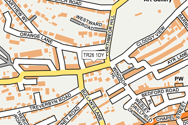 TR26 1DY map - OS OpenMap – Local (Ordnance Survey)